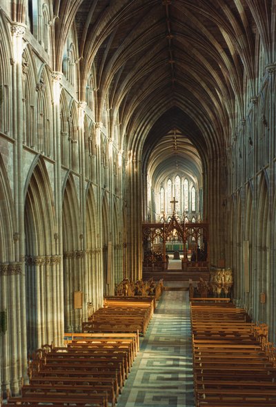 View of the Nave, built 1317-c.1370 by English School
